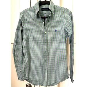 RALPH LAUREN LONG SLEEVE PLAID BUTTON UP MENS SIZE SMALL
